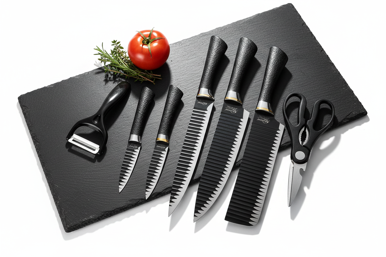 Full Knife Set Flat Lay